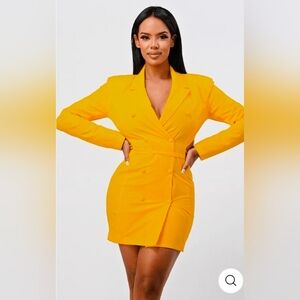 CAPSULE Blazer Long sleeves Cut Out and back Tie Mini Dress SMALL